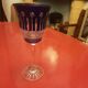 Crystal glass size color blue crystallerie of lorraine