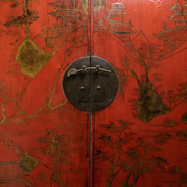 Portes peintes chinoises et encadrement