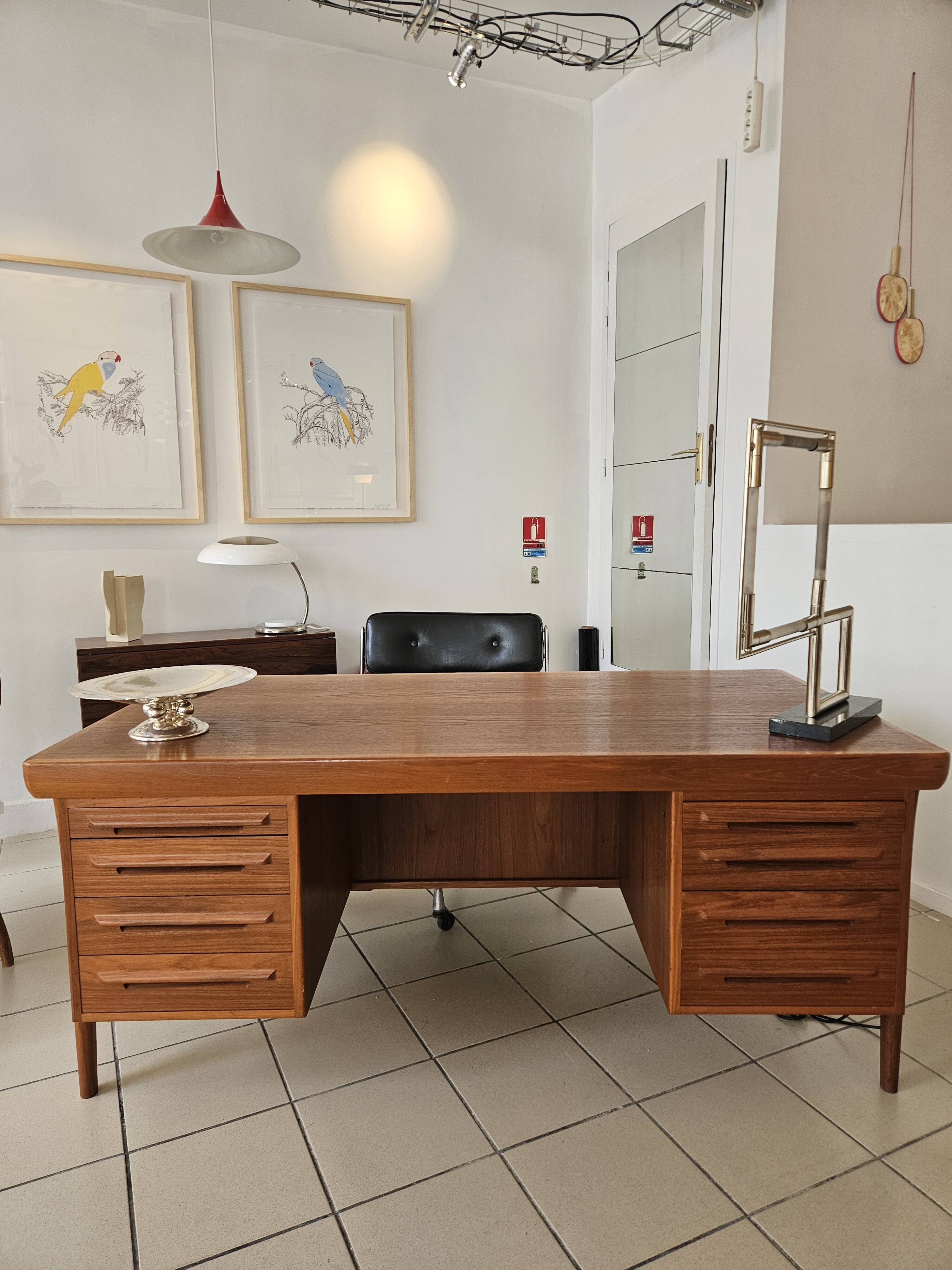 Scandinavian double-sided minister's desk
