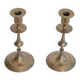 Pair of vintage Scandinavian brass candle holders
