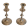 Pair of vintage Scandinavian brass candle holders