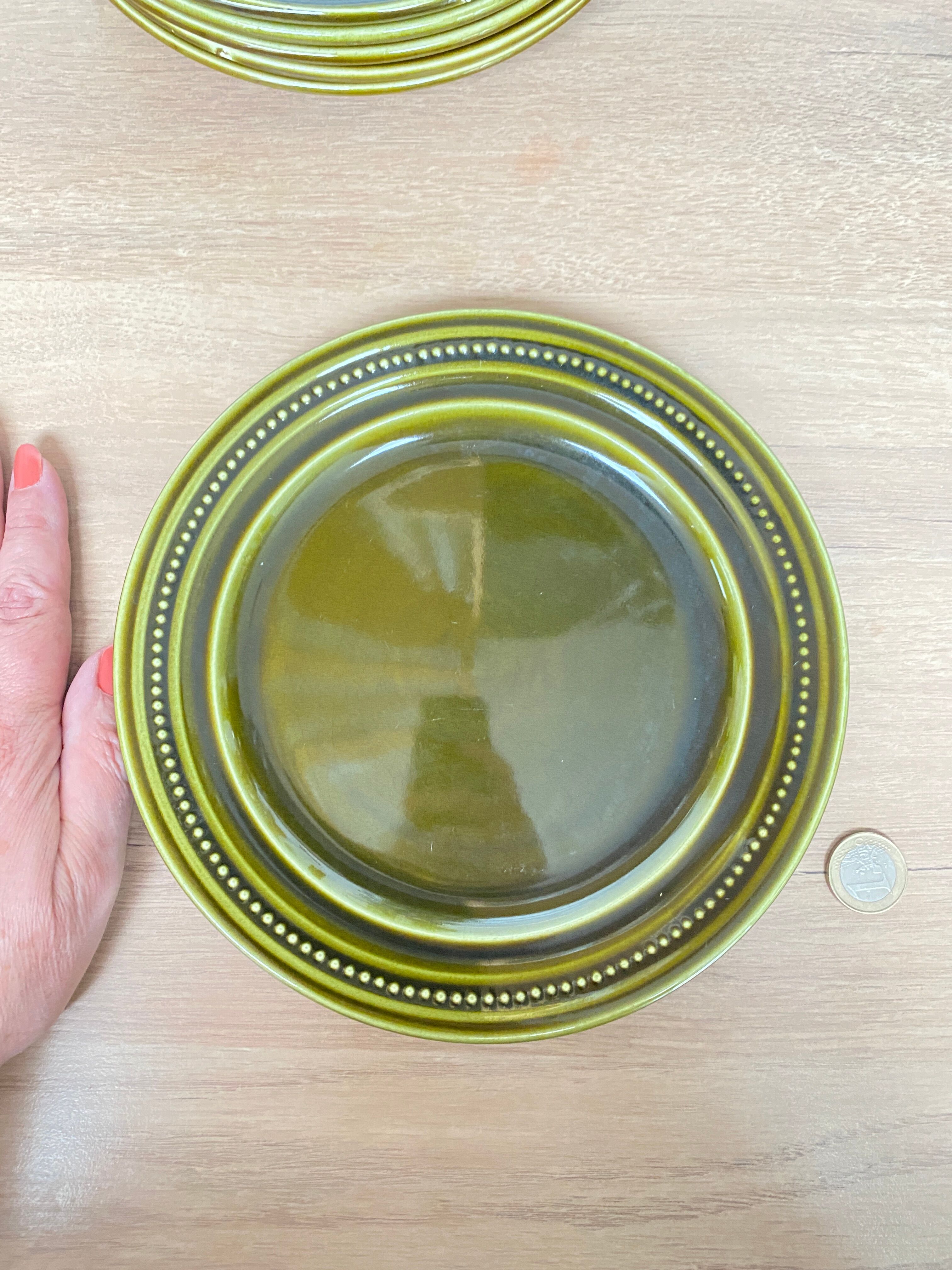 Set of 6 dessert plates in earthenware of St Amand