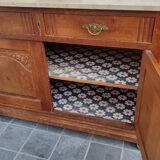 Art Deco oak and marble sideboard