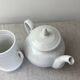 Pillivuyt France white porcelain teapot