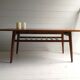 Mid Century Retro Vintage Danish Style Two Tier Teak Coffee Table. 60s