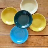 Assiettes salins colorés