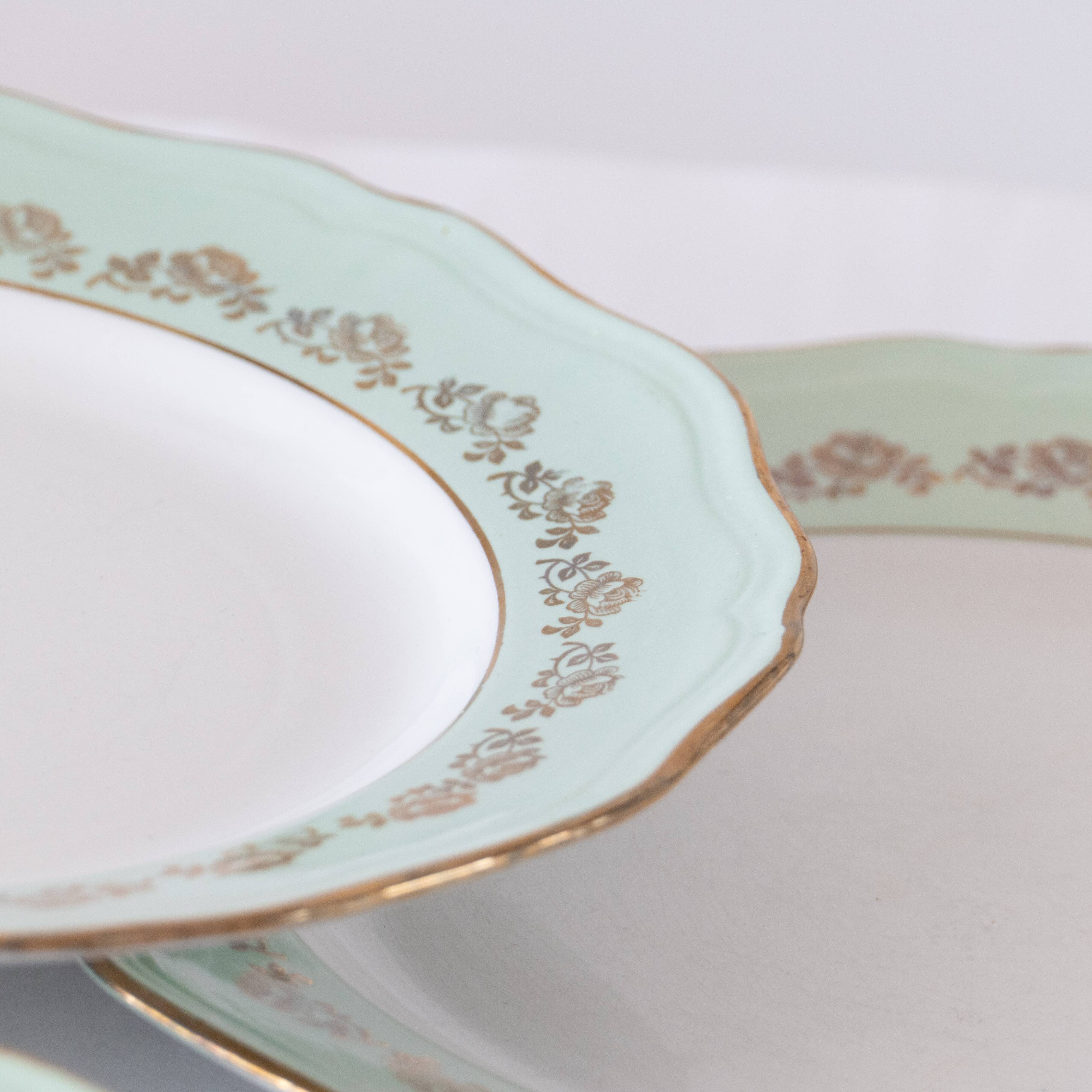 6 flat plates old l'Amandinoise vertes