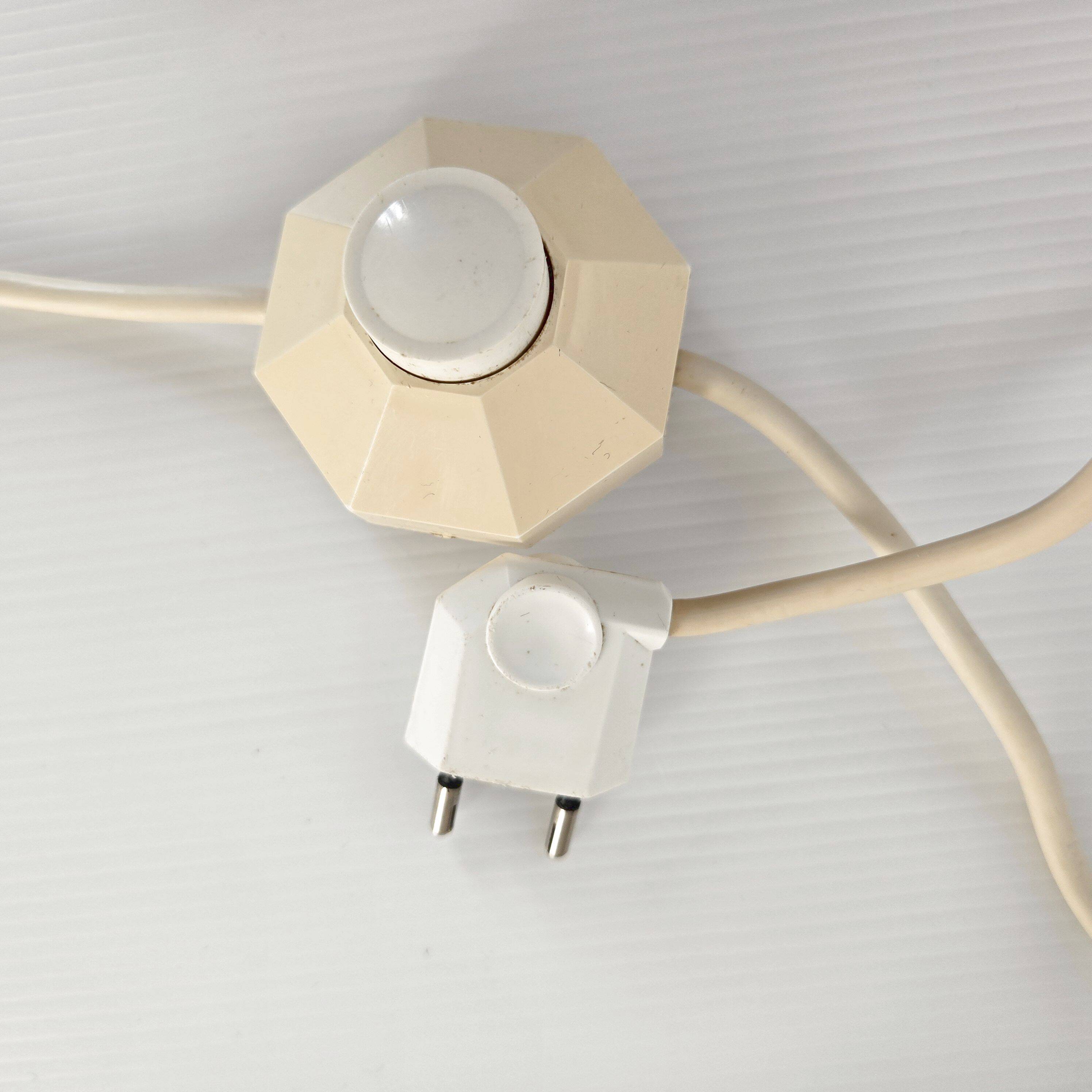 Vintage 1970s orange enamel lamp