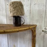 Vintage rattan console