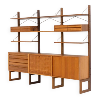 Free standing wall unit by Poul Cadovius for Cado (Denmark, 1960s).
