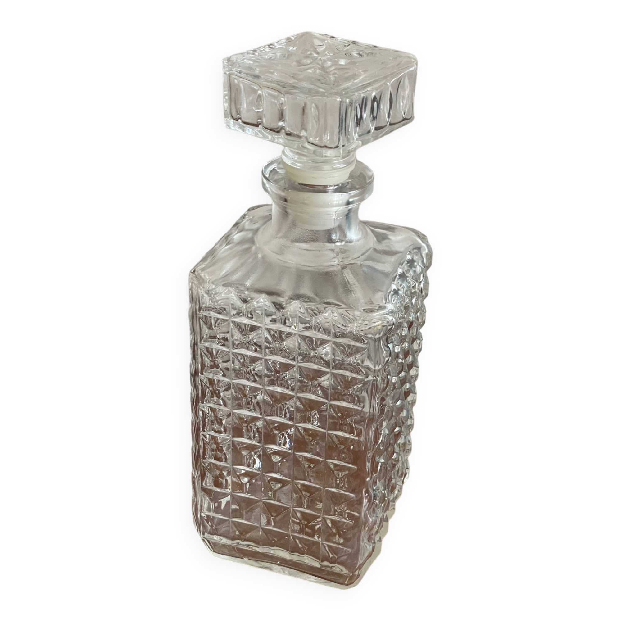 Glass whiskey decanter