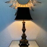 Antique church candlestick lamp