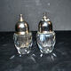 Swarovski lot salière en cristal taillé à facette sel poivre signé SC design 1980