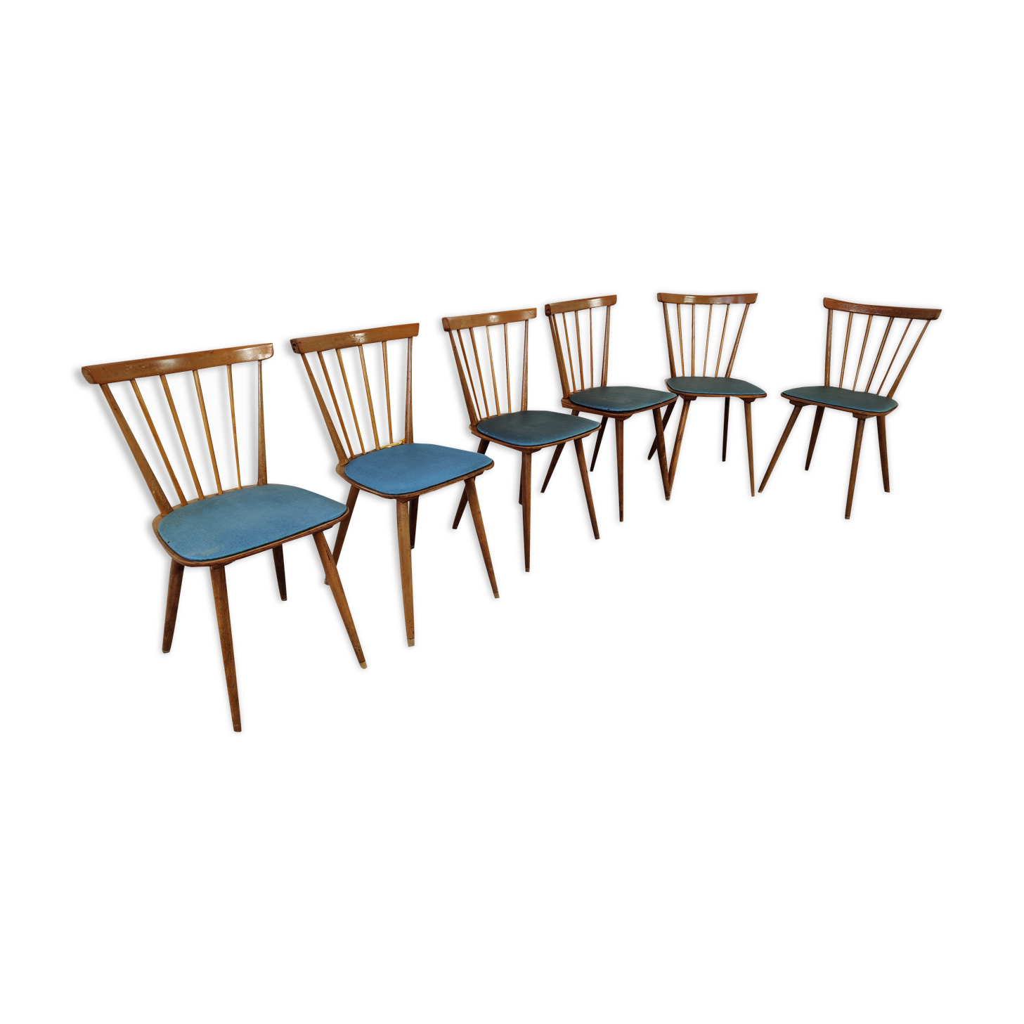 6 vintage bar bistro chairs, 50s/60s