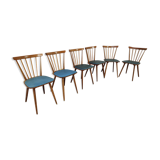 6 vintage bar bistro chairs, 50s/60s