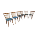 6 vintage bar bistro chairs, 50s/60s