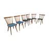 6 chaises bistrot à barreaux vintage , années 50/60