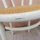Lot trois Chaises bistrot écru cannage naturel Vintage