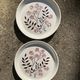 2 large vintage plates 24 cm flower pattern manufacture May