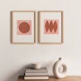 Painting duo on paper -H480 & H482 - signed Eawy