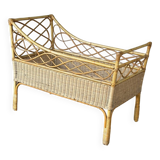 Rattan and wicker baby/child bed