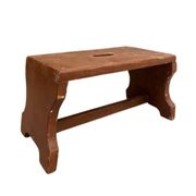Small stool or Hungarian bench in wine red.