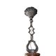 Lampadario in stile barocco a 15 luci in metallo e legno, anni '50