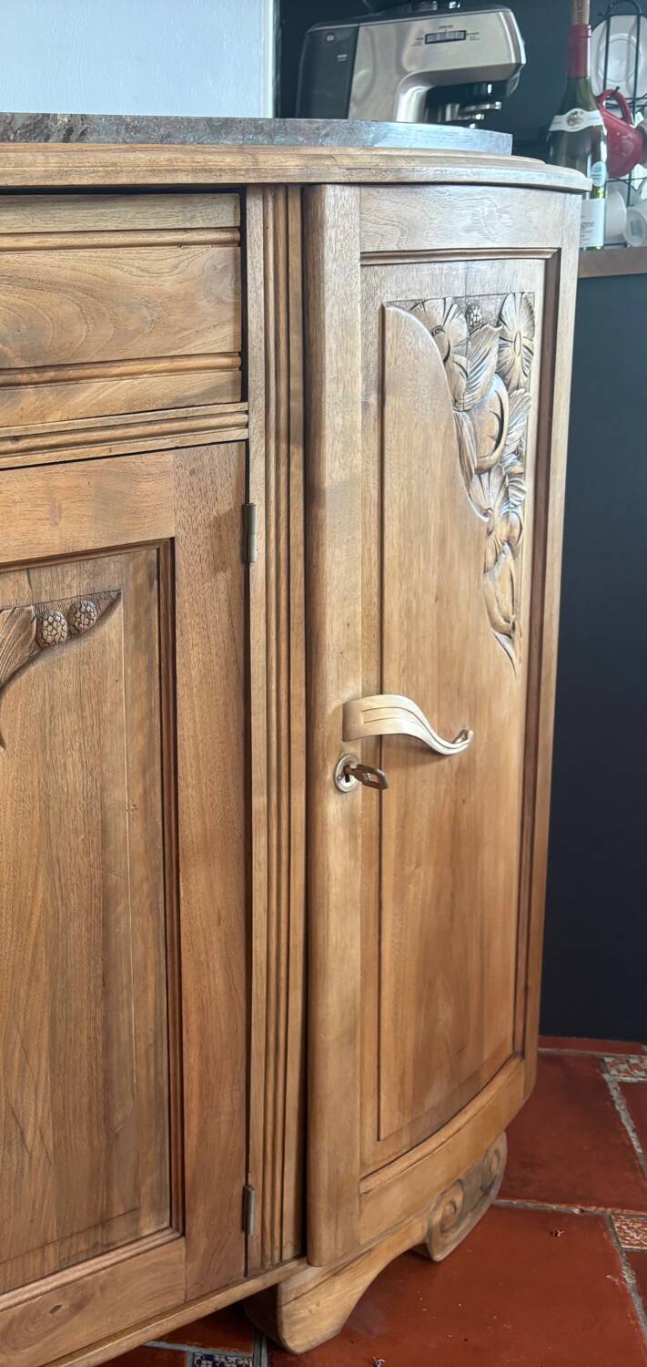 Buffet art déco en chêne massif