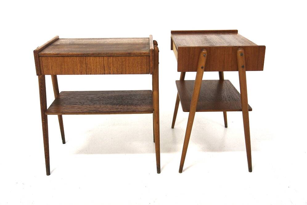 2 teak bedside tables by Carlström, Sweden, 1960
