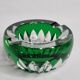 Baccarat green cut crystal ashtray, France, 20th century