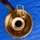 Vintage engraved glass globe wall light (Napoleon design)