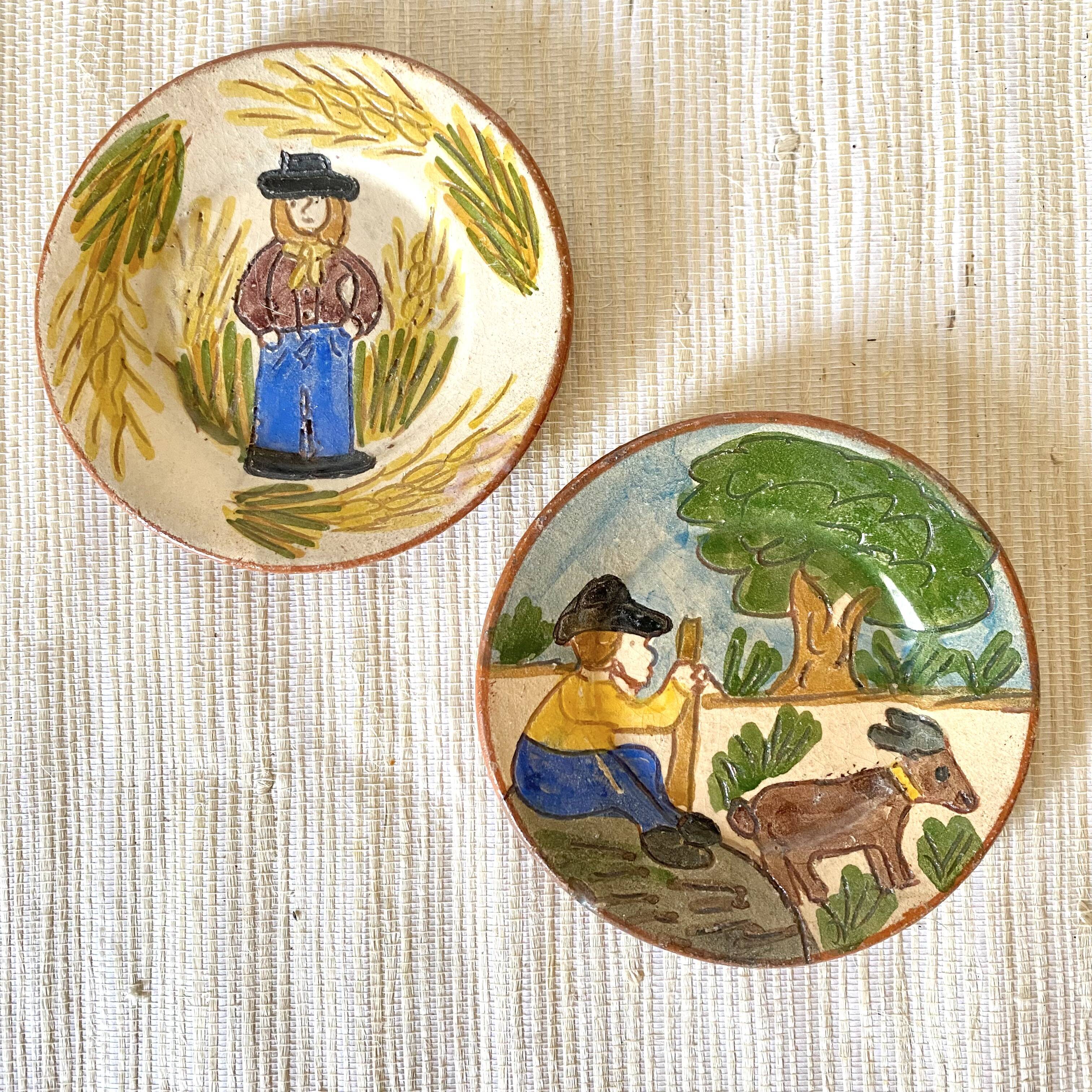 Decorative terracotta plates, Brittany