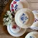 Set of 8 mismatched vintage soup plates