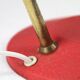 Red Shrink-Lacquered Brass Table Lamp, Germany, 1950s