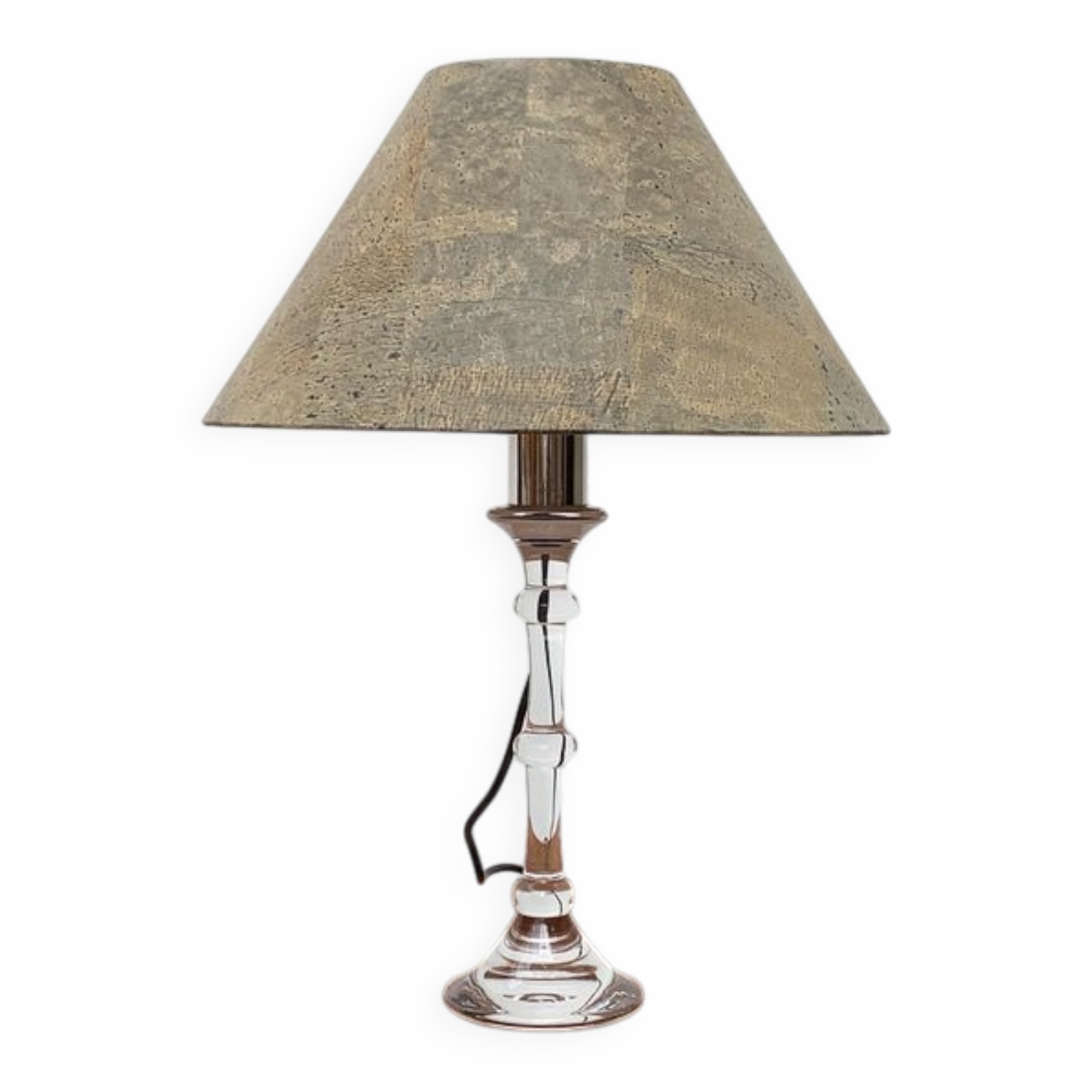 Mid-century German Tiffany glass table lamp by Ingo Maurer, 1960s.