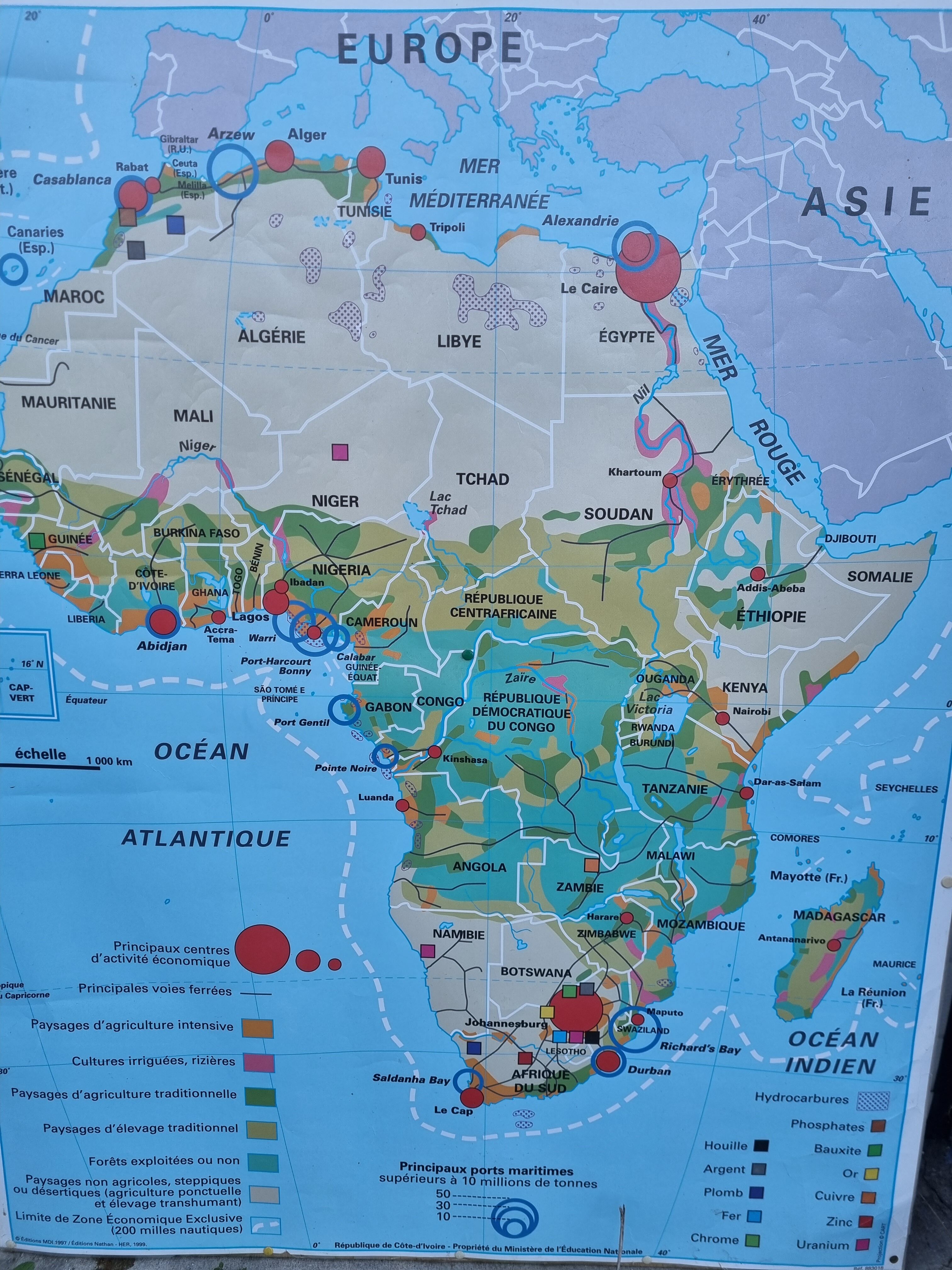 Map of Africa, Nathan 1980