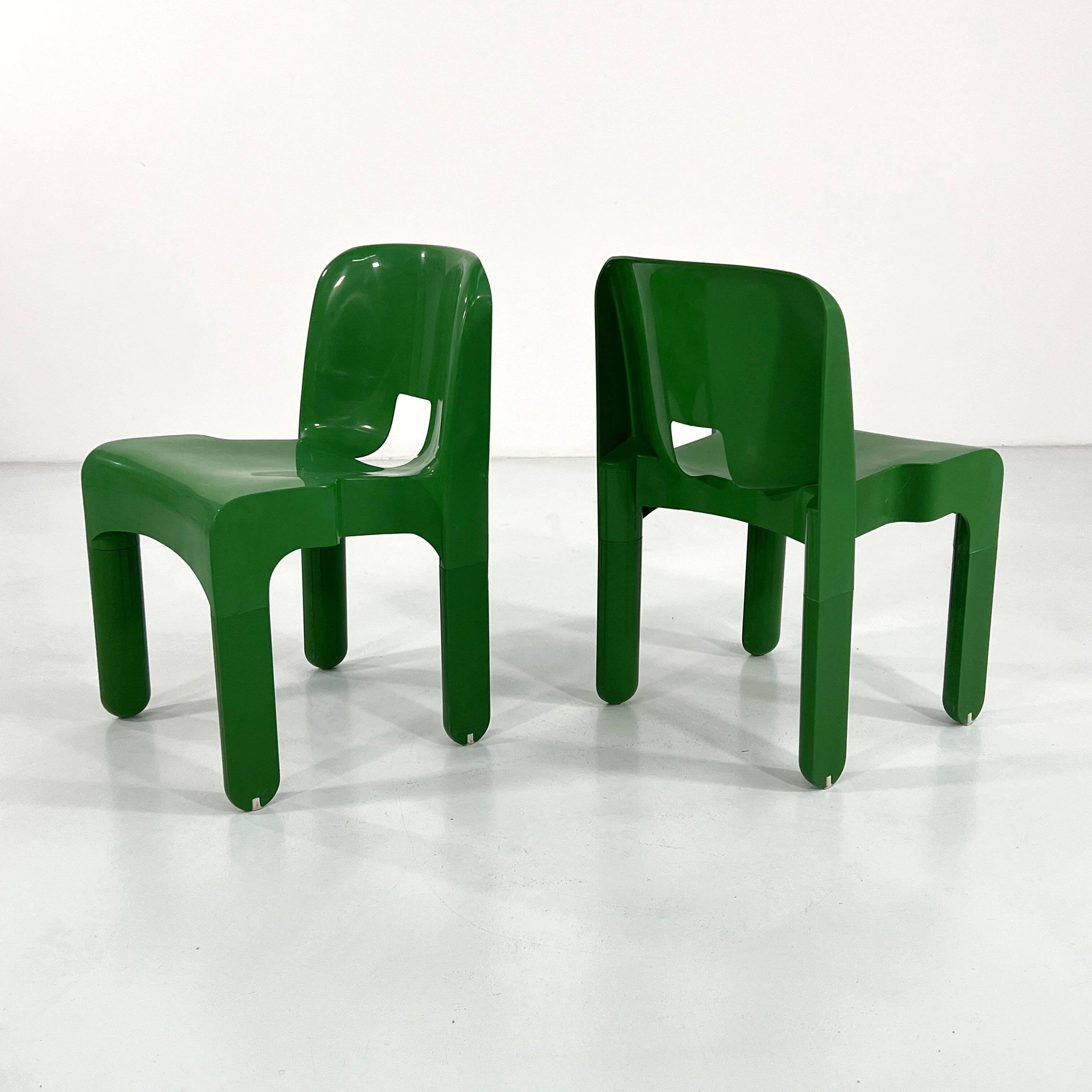 Universal green chair Model 4868 by Joe Colombo for Kartell, 1970