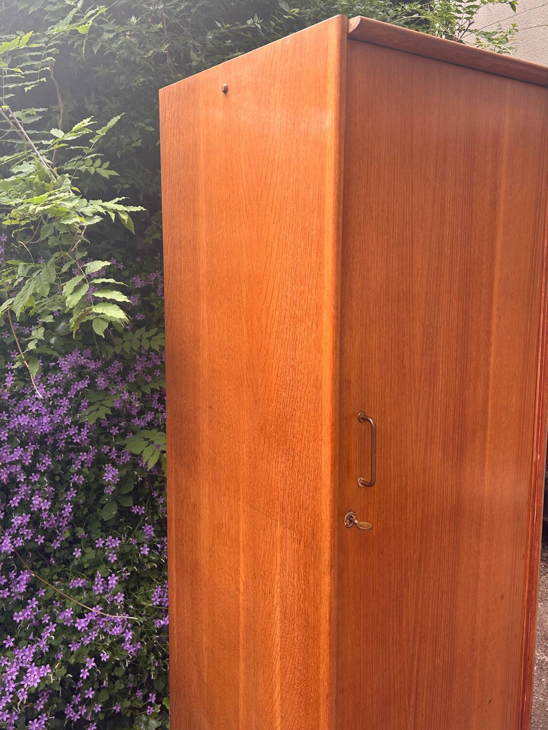 Oak wardrobe, boarding school style, 50s/60s