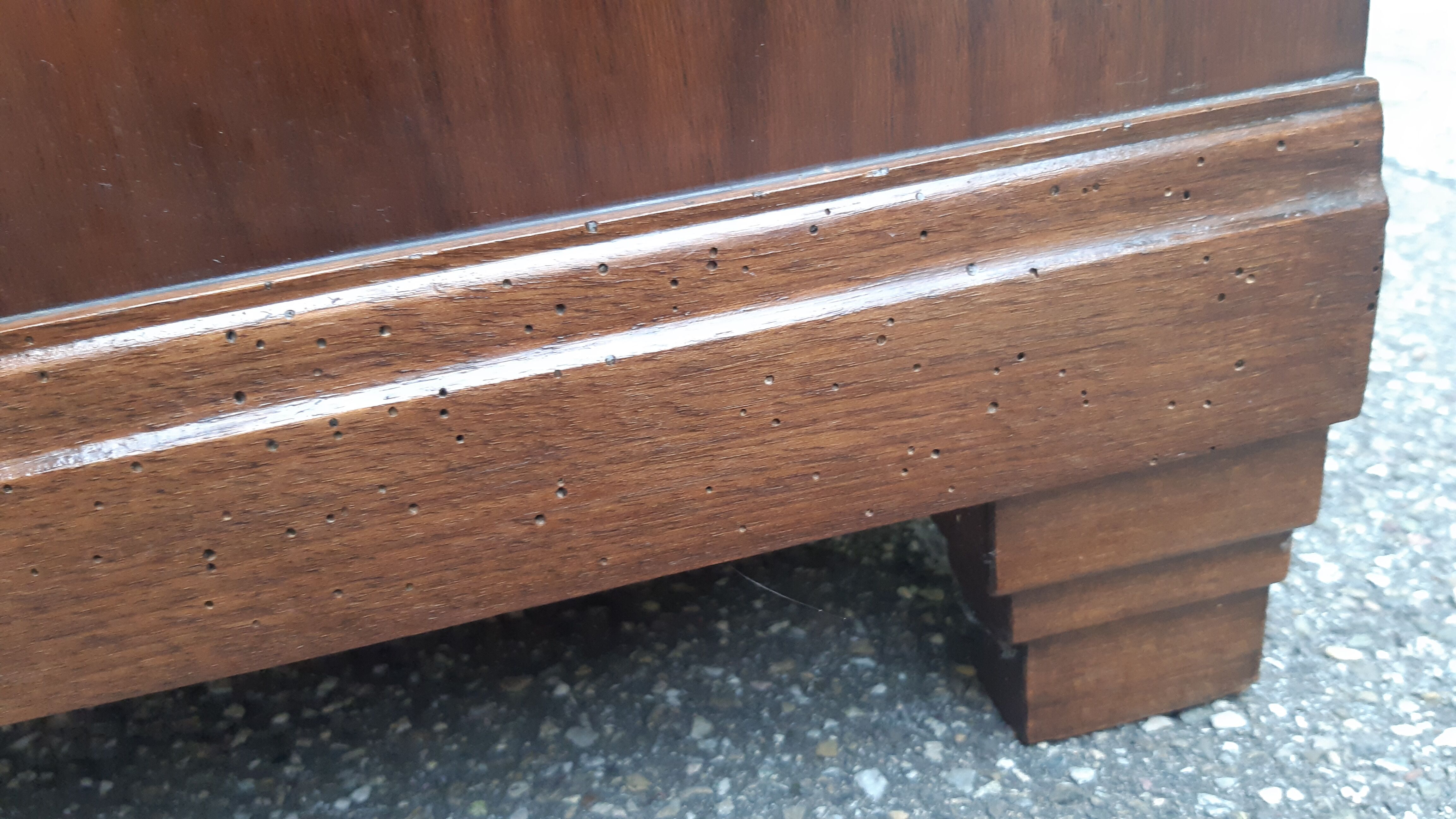 Art Deco bedside tables carved wood and marble 1930