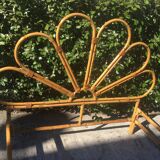 Lit bambou et rotin vintage