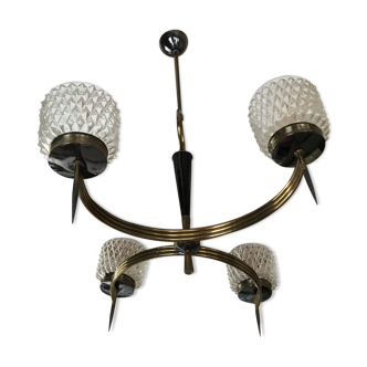 Chandelier 60s vintage brass