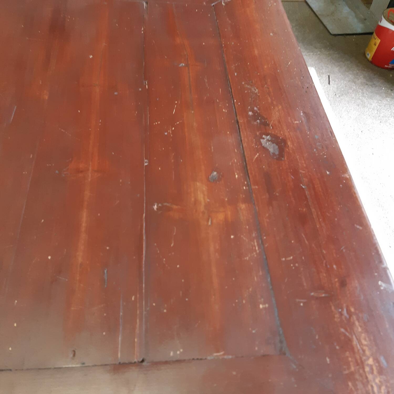 Red lacquered Asian table