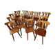 Lot of 14 vintage bistro chairs