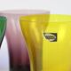 Set of 6 coloured vintage glasses - glassware from Boussu