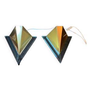 Paire d'appliques triangulaires