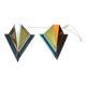 Pair of postmodern triangular sconces, gold metal and lucite, fin XX by Massive