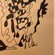 Ink drawing, signed abstraction