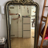 Dragon mirror black and gold plaster