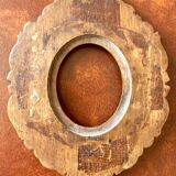 Carved oval wooden frame