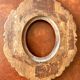Carved oval wooden frame